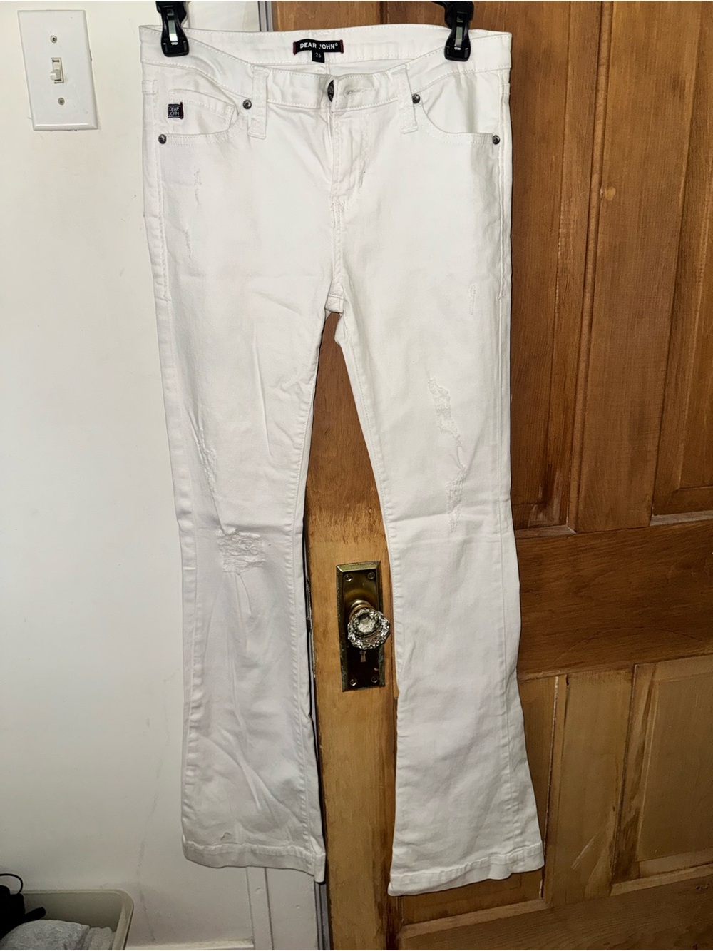 Dear John White Stretch Denim Jeans